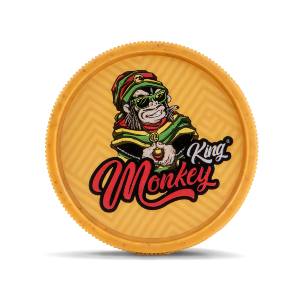 Monkey King Blue Space Plastic Grinder 3 part with integrated stash pot