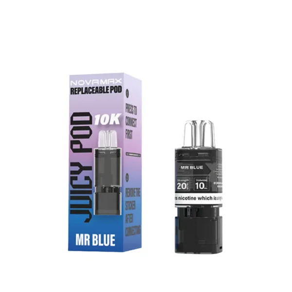 juicy pod novamax 10k replacement prefilled pod cartridges mr blue