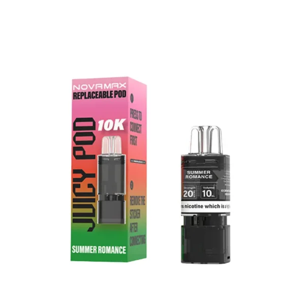juicy pod novamax 10k replacement prefilled pod cartridges summer romance