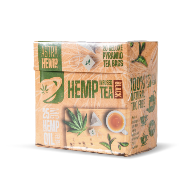 Astra Hemp CBD Tea Bags Black Angle CDU