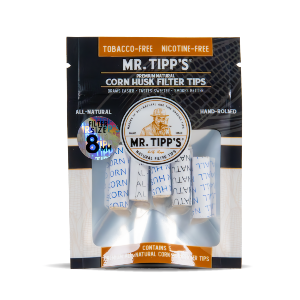 Mr Tipps Corn Husk Filter Tips 5 pack 8mm