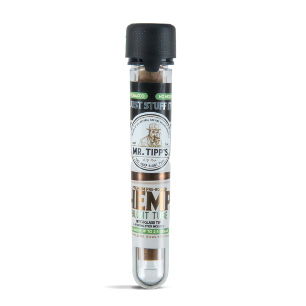 Mr Tipps Hemp Blunt Wrap Tube with Glass Filter Tip in Tube