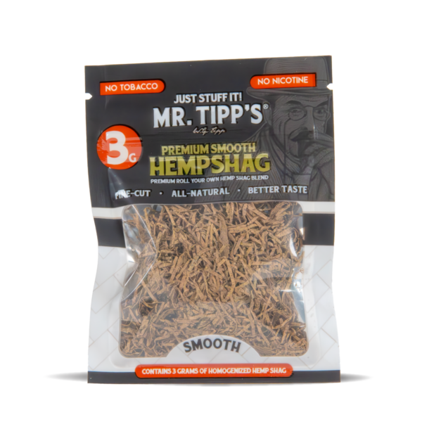 Mr Tipps Hemp Shag Tobacco Alternative Nicotine Free 3g Pouch