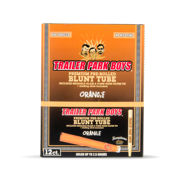 Mr Tipps Trailer Park Boys Pre Rolled Hemp Blunt Tubes Orangie in Display Case