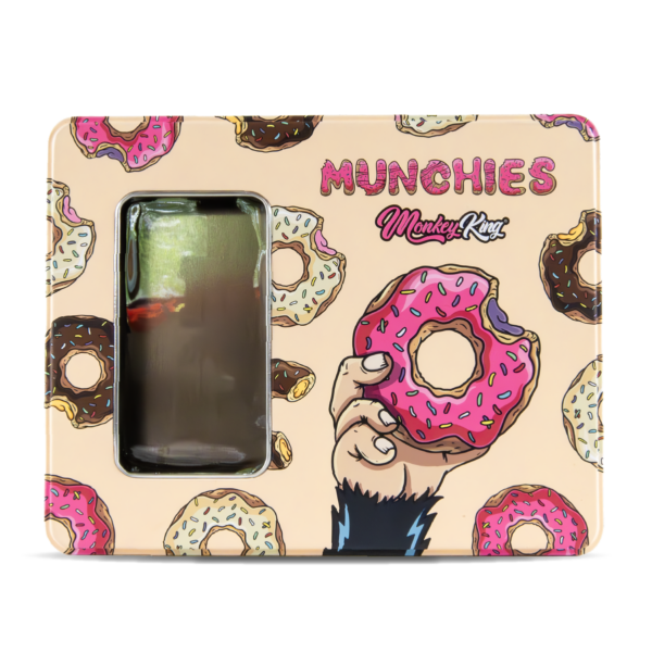 Munchies Monkey King Large Metal Smoking Storage Box with Window for Rolling Paraphernalia