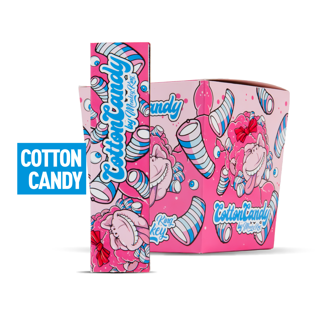 monkey king cotton candy floss smell papers + tips for smoking with scented packaging