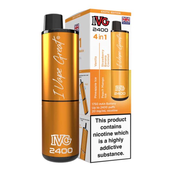 Exotic Edition Flavour IVG 2400 Vape Pod Kit UK Compliant - Bulk 5 Pack