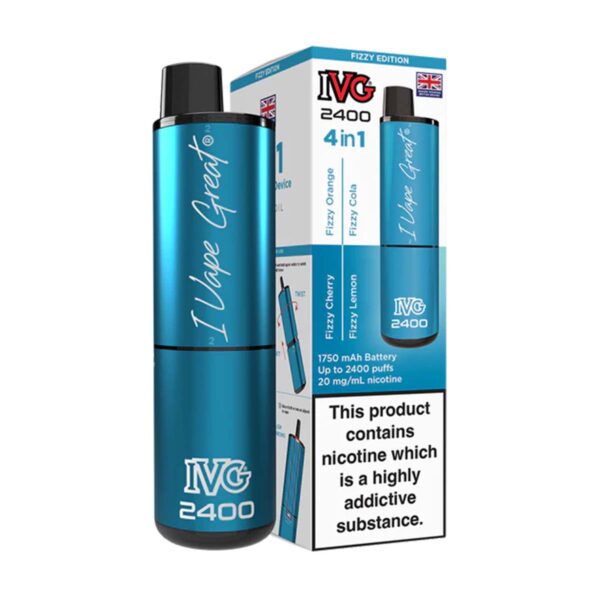 Fizzy Edition Flavour IVG 2400 Vape Pod Kit UK Compliant - Bulk 5 Pack