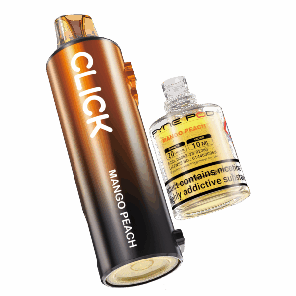 MANGO PEACH Pre-Filled Pod Replacement for Pyne Pod Click 500K Vape Kits