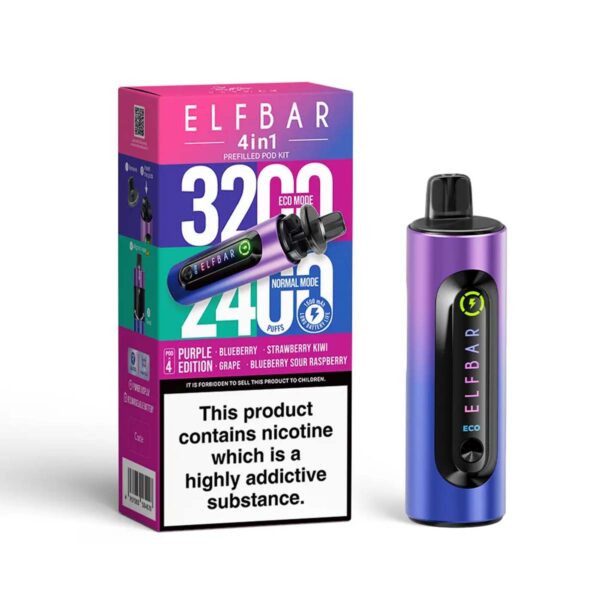 Purple Edition Elfbar 4in1 Prefilled Pod Kit