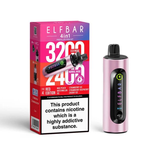 Red Edition Elfbar 4in1 Prefilled Pod Kit