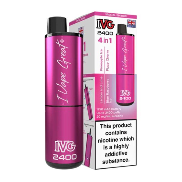 Special Edition Flavour IVG 2400 Vape Pod Kit UK Compliant - Bulk 5 Pack