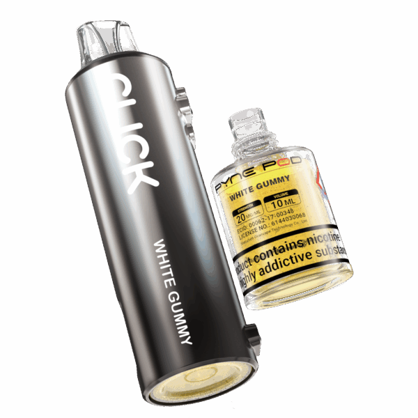 WHITE GUMMY Pre-Filled Pod Replacement for Pyne Pod Click 500K Vape Kits