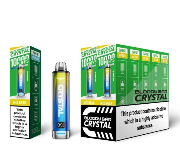 Mix Bear Bloody Bar Crystal 10K Vape Pod Kit UK Compliant