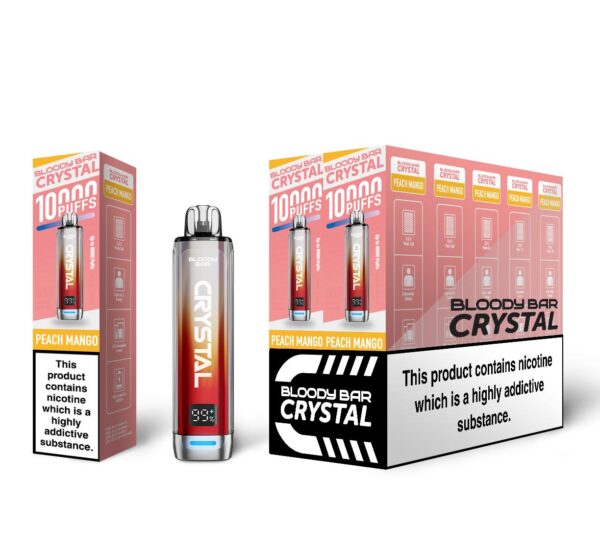 Peach Mango Bloody Bar Crystal 10K Vape Pod Kit UK Compliant