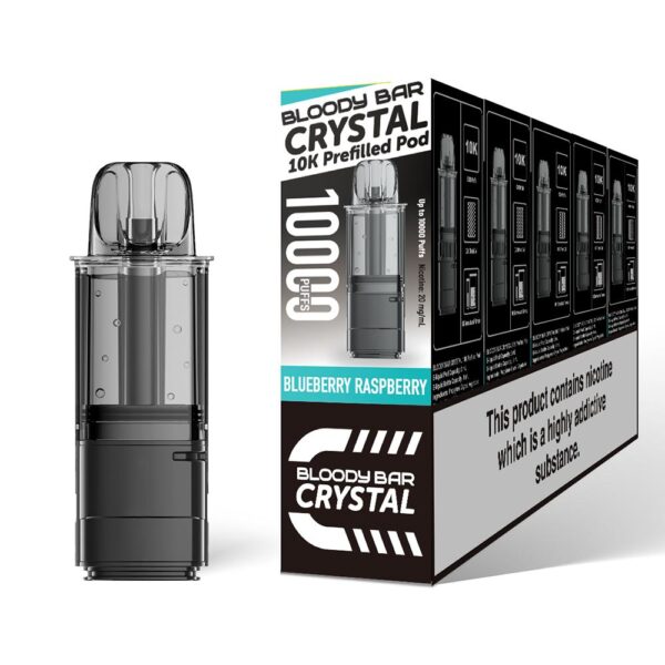 Blueberry Raspberry - Bloody Bar Crystal 10K Vape Pod Replacements Prefilled Refills