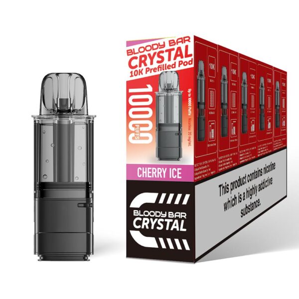 Cherry Ice - Bloody Bar Crystal 10K Vape Pod Replacements Prefilled Refills