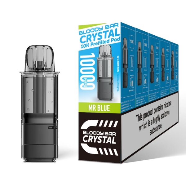 Mr Blue - Bloody Bar Crystal 10K Vape Pod Replacements Prefilled Refills