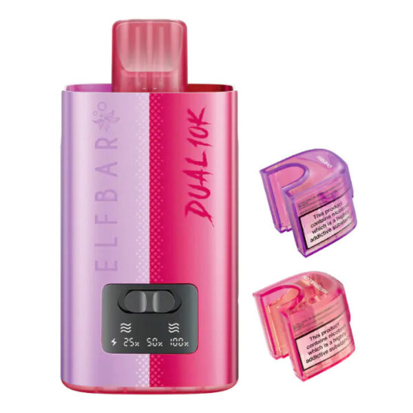 Strawberry Edition Flavour Elfbar Dual 10K Vape Pod Kit - Bulk 5 Pack