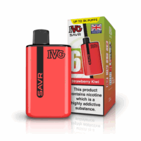 Strawberry Kiwi Flavour IVG Savr 3000 Vape Pod Kit UK Compliant - Bulk 5 Pack