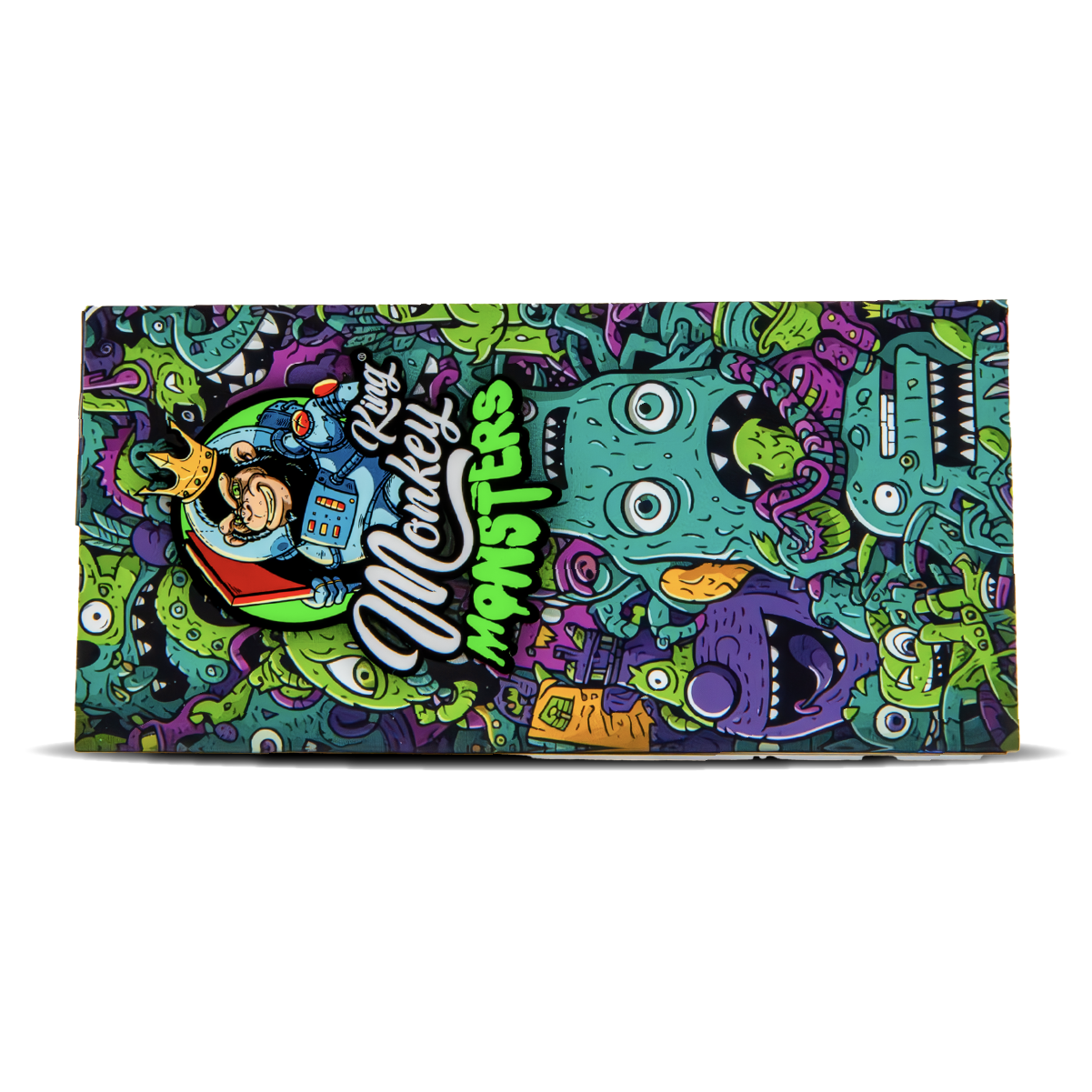 Monster Teal Blue Design Monkey King Rolling Papers + Tips
