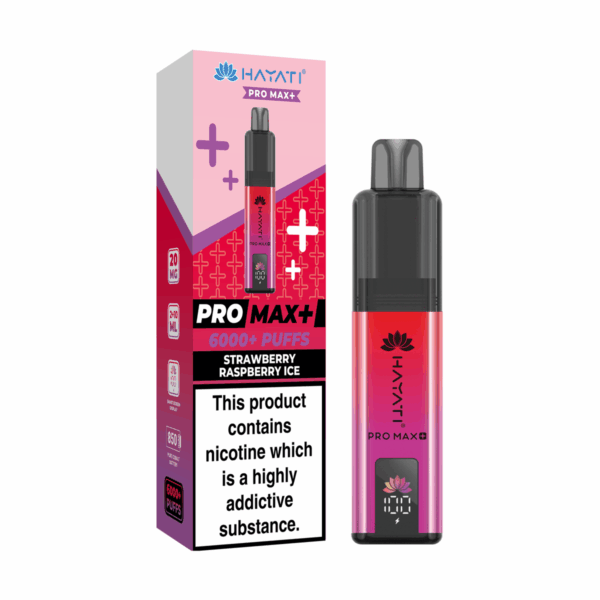 Strawberry Raspberry Ice Hayati Pro Max 6000 Vape Kit