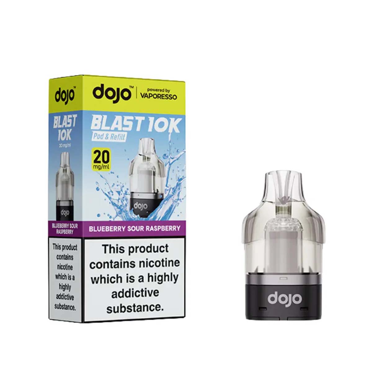 Vaporesso Dojo Blast 10K Prefilled Refill Pods Blueberry Sour Raspberry