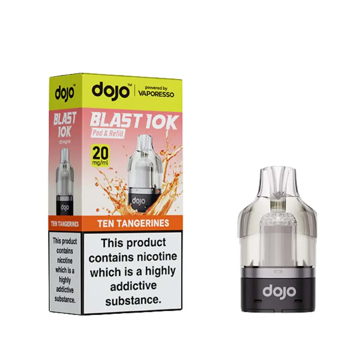Vaporesso Dojo Blast 10K Prefilled Refill Pods Ten Tangerines