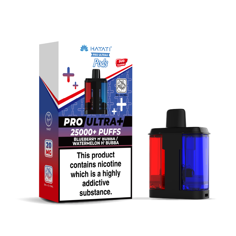 Hayati Pro Ultra 25K Refill Pod Replacements Blueberry H Bubba and Watermelon H Bubba