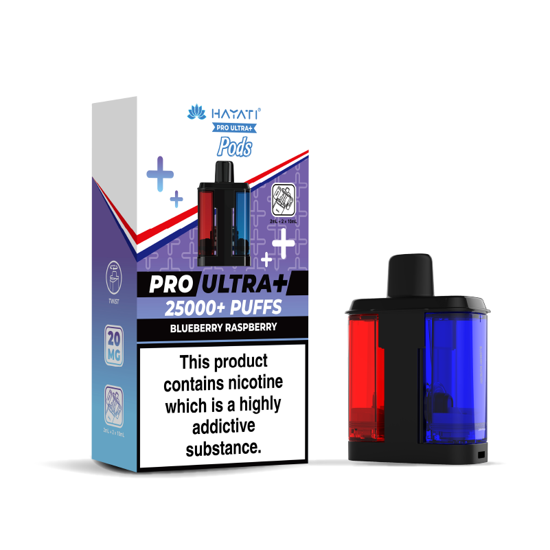 Hayati Pro Ultra 25K Refill Pod Replacements Blueberry Raspberry