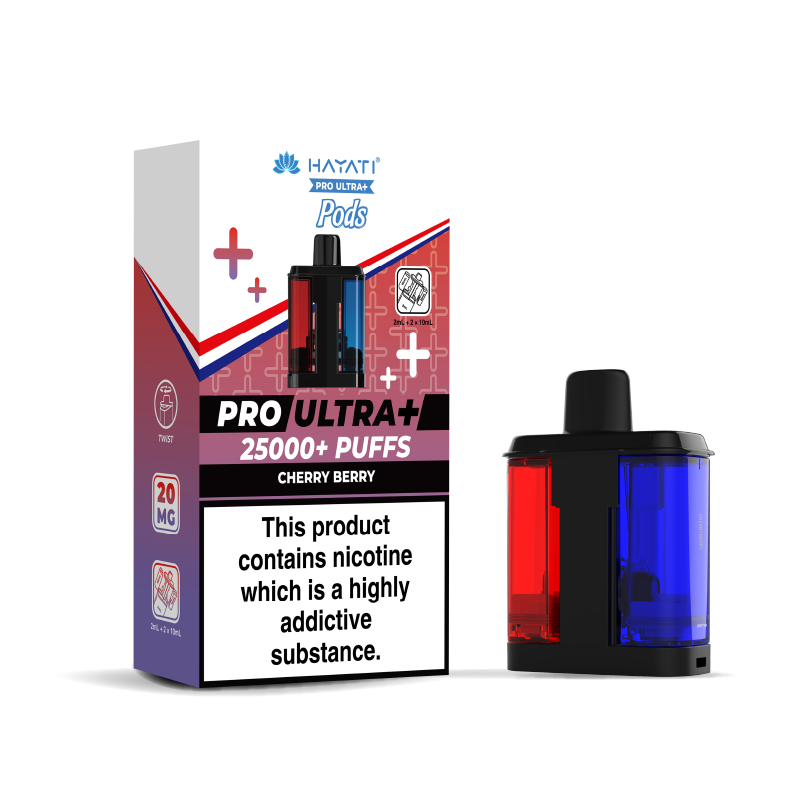 Hayati Pro Ultra 25K Refill Pod Replacements Cherry Berry