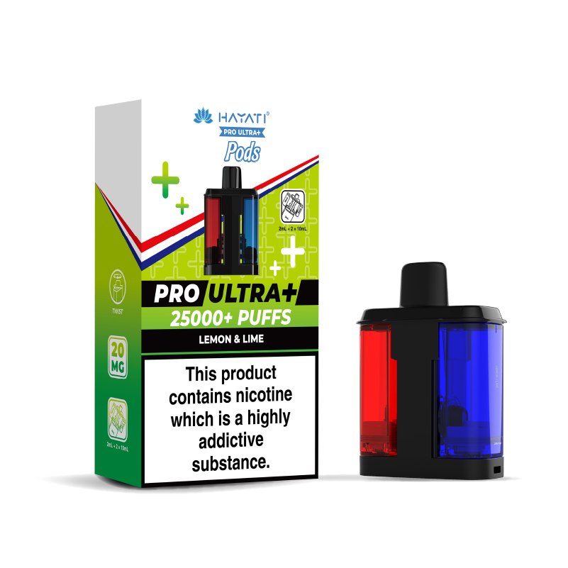 Hayati Pro Ultra 25K Refill Pod Replacements Lemon Lime