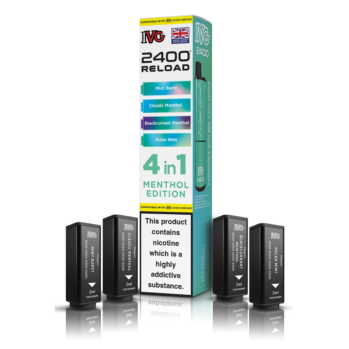 ivg 2400 reload pods menthol edition